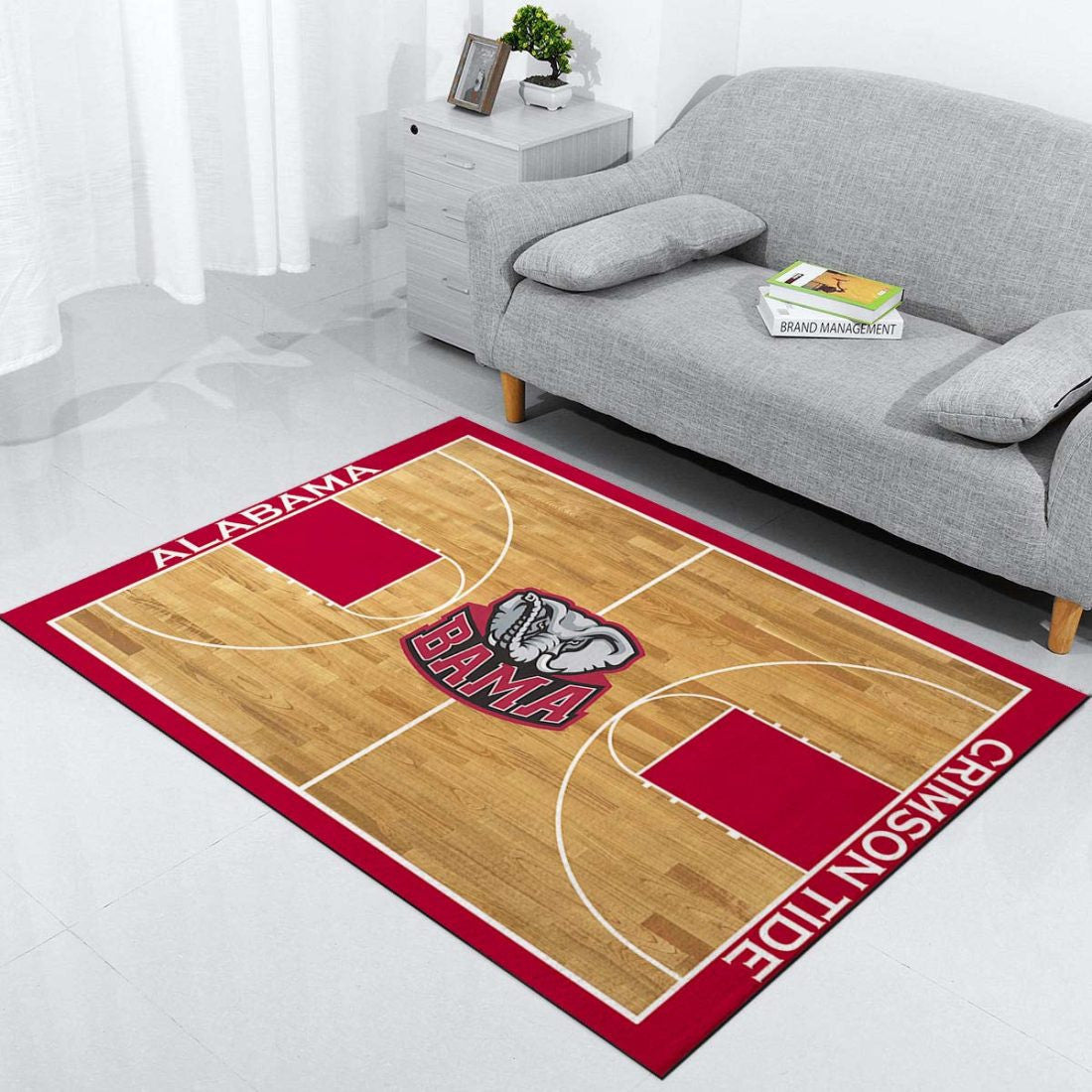 Alfombra Alabama Crimson Tide Basketball Team Court